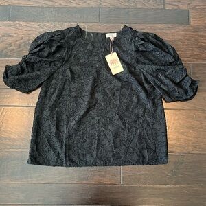 NWT Black Lace Top, Size small